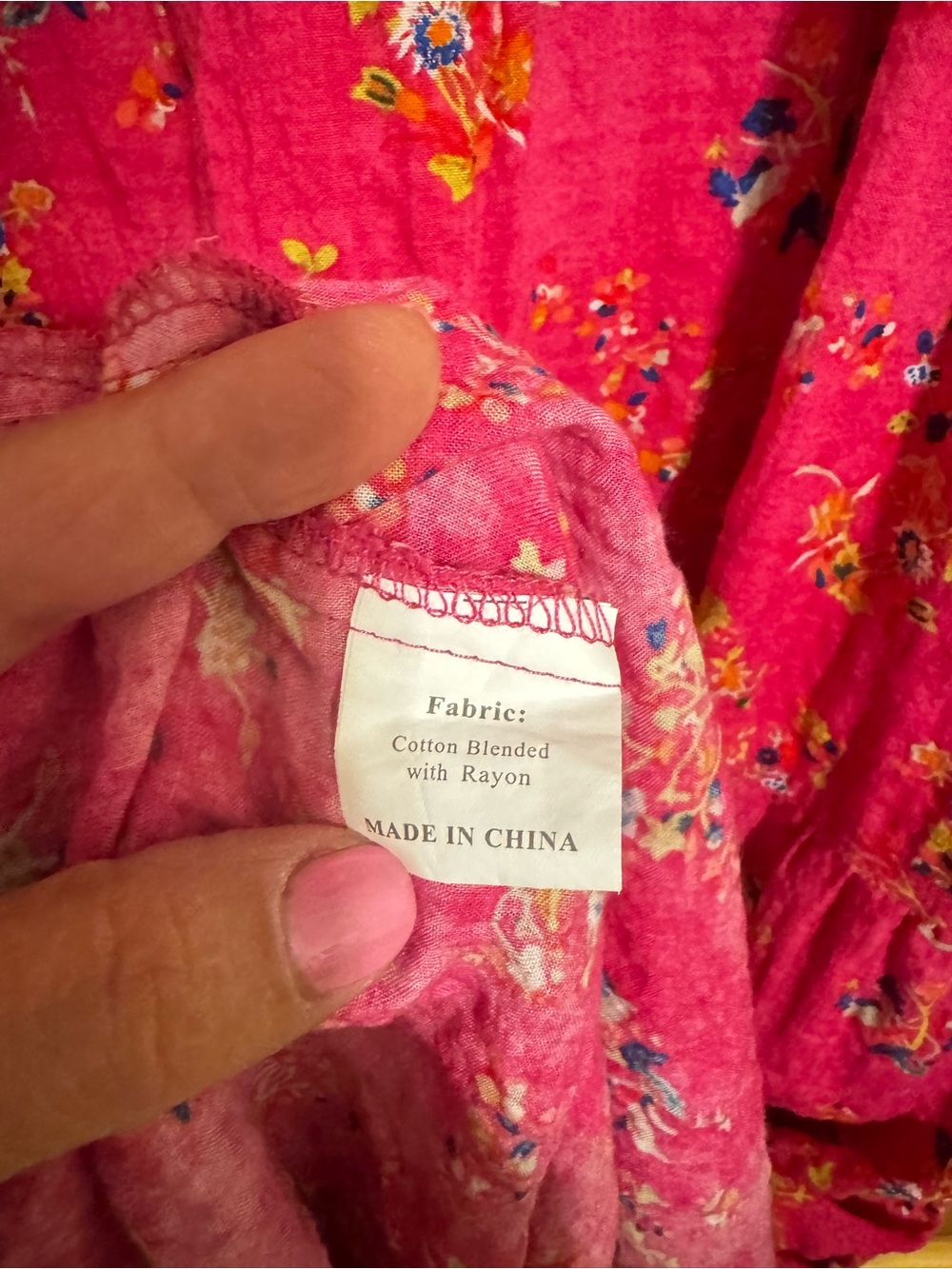 Women’s Hot Pink Summer Dress - Picture 5 of 5